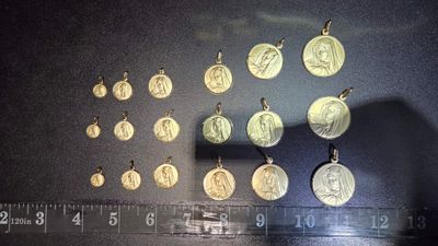 14K VIRGIN MARY MEDALLIONS