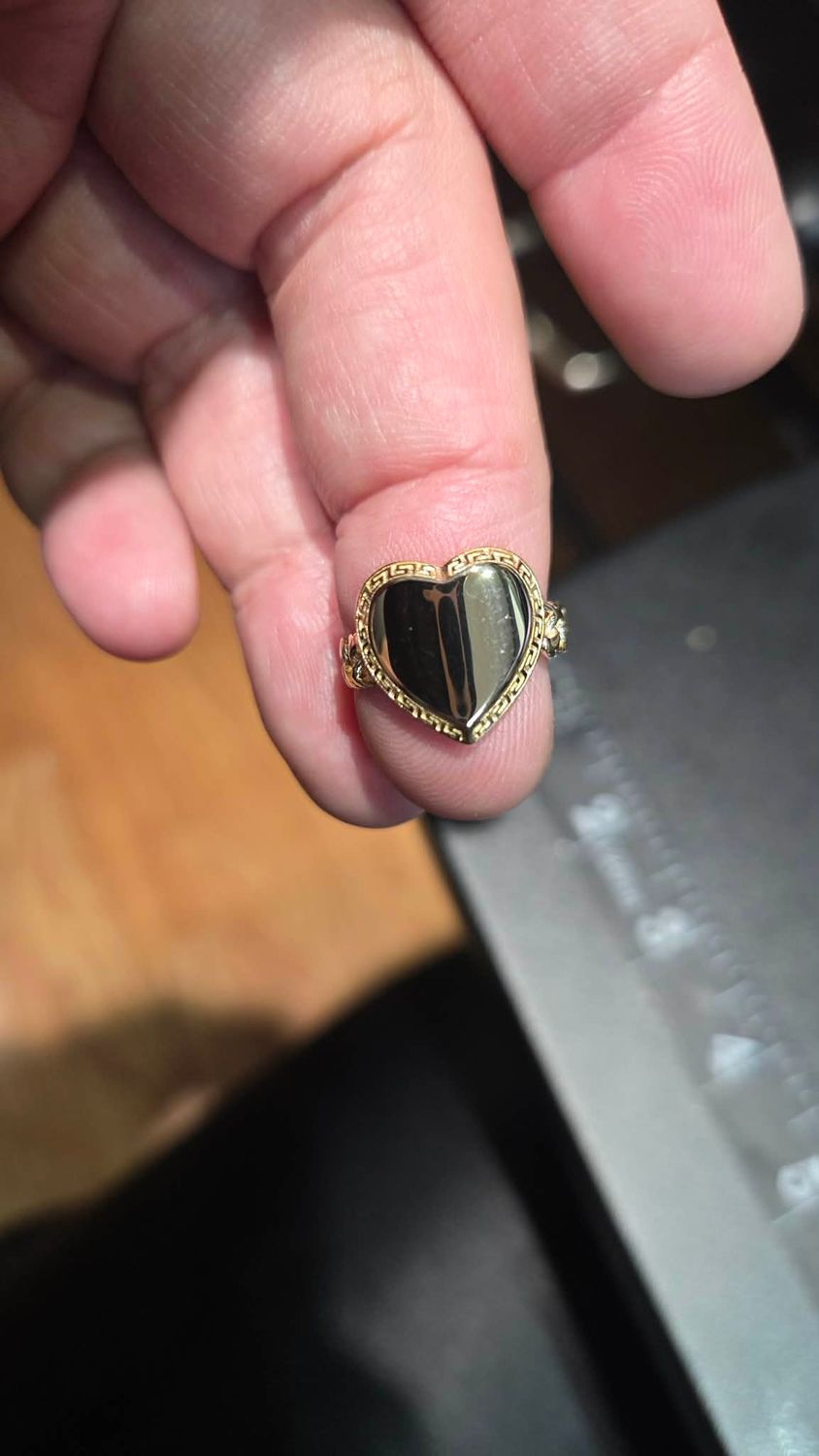 14K CHINO LINK HEART RING