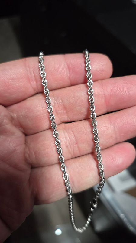 PLATINUM 950 3MM ROPE CHAIN (NON DIAMOND CUT)