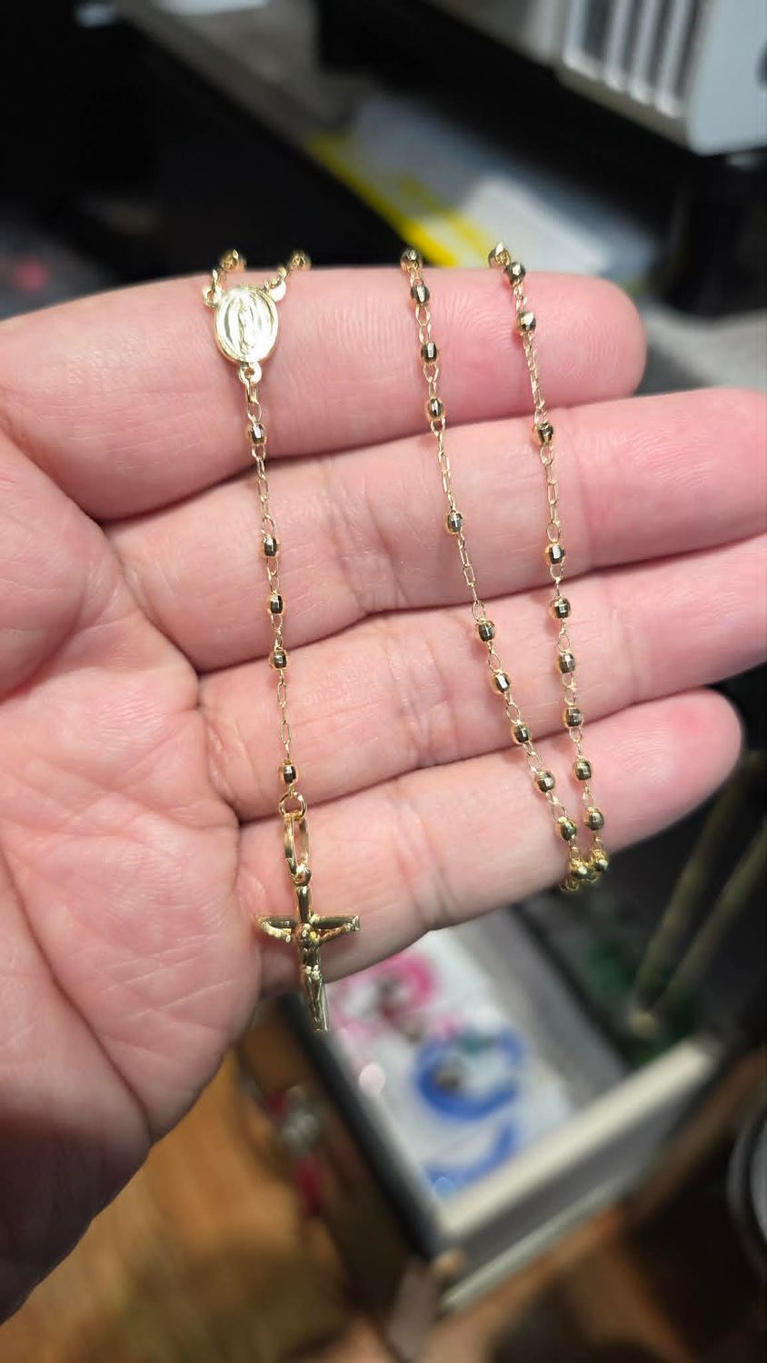 14K 2.5MM ROSARY CHAIN