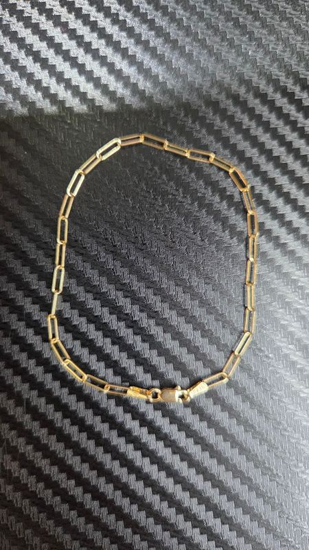 14K 2MM PAPERCLIP BRACELET