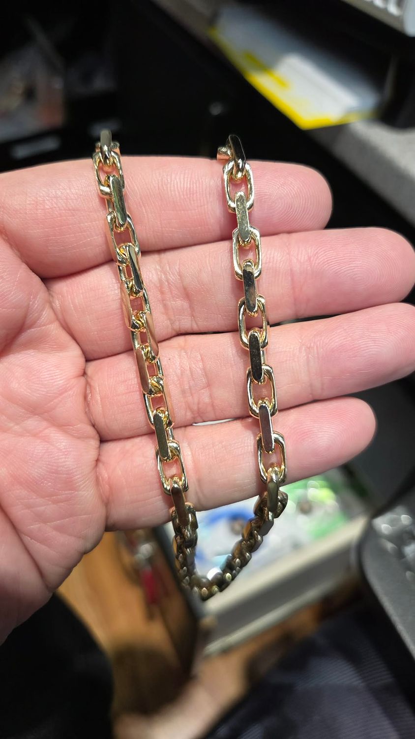 10K 5.5MM HEAVY LINK NECKLACE &amp; BRACELET
