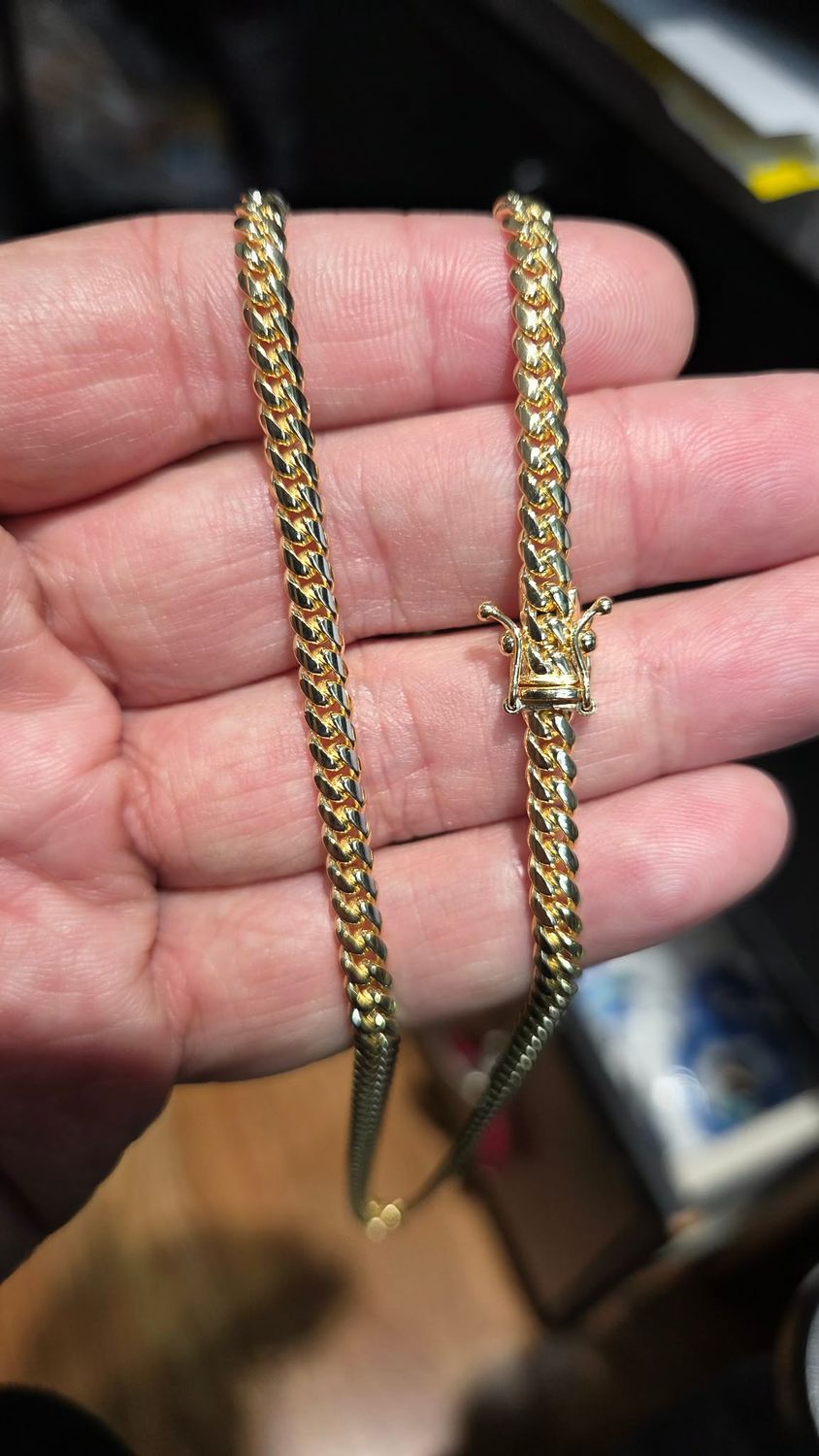 14K 4.5MM MIAMI CUBAN CHAIN &amp; BRACELET