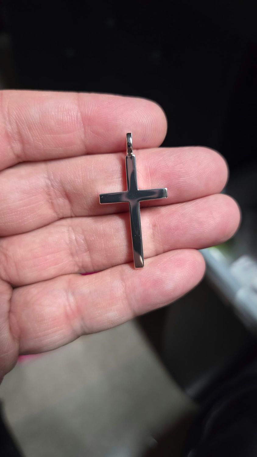 925 STERLING BLOCK CROSS