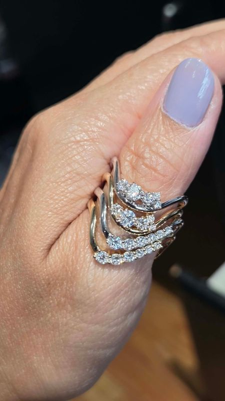 14K DIAMOND THUMB RINGS