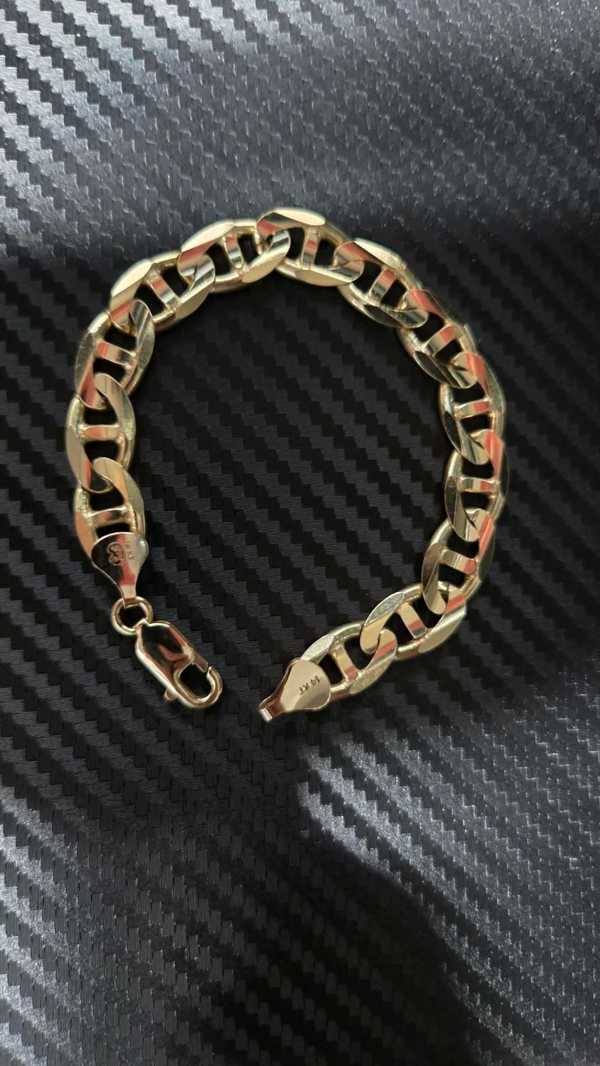 14K 9.5MM MARINER BRACELET