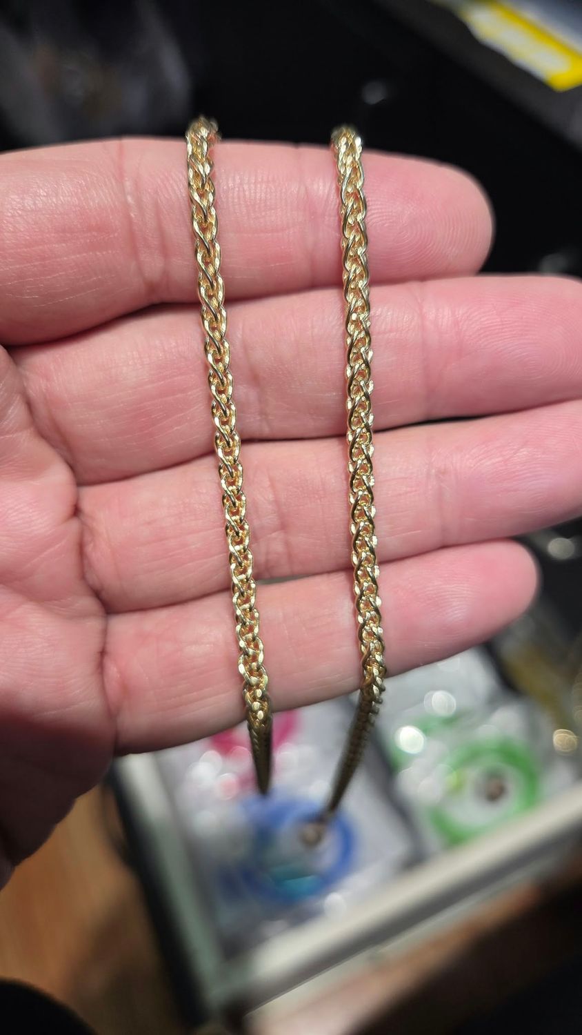 14K 3MM WHEAT CHAIN