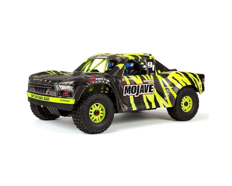 Arrma Mojave 6S BLX Brushless RTR 1/7 4WD RTR Desert Racer (Black/Green) (V2) w/SLT3 2.4GHz Radio