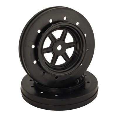 DE Racing Gambler Front Wheels for Accelerator Tires 4pk (Black)