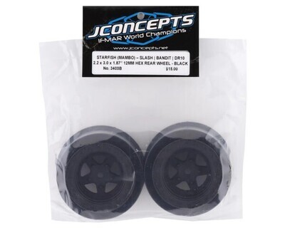 JConcepts Starfish Mambo Street Eliminator Rear Drag Racing Wheels (Black) (2) w/12mm Hex