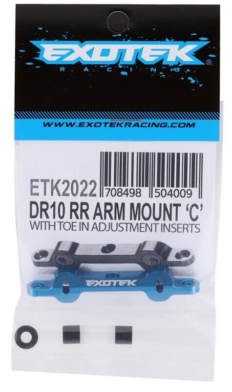 Exotek DR10 HD "C" Rear Arm Mount (Blue)