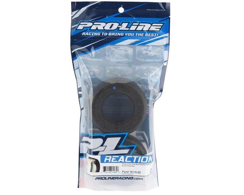 Pro-Line Reaction HP Belted Drag Slick 2.2/3.0 SCT Rear Tires (2) (Blue)