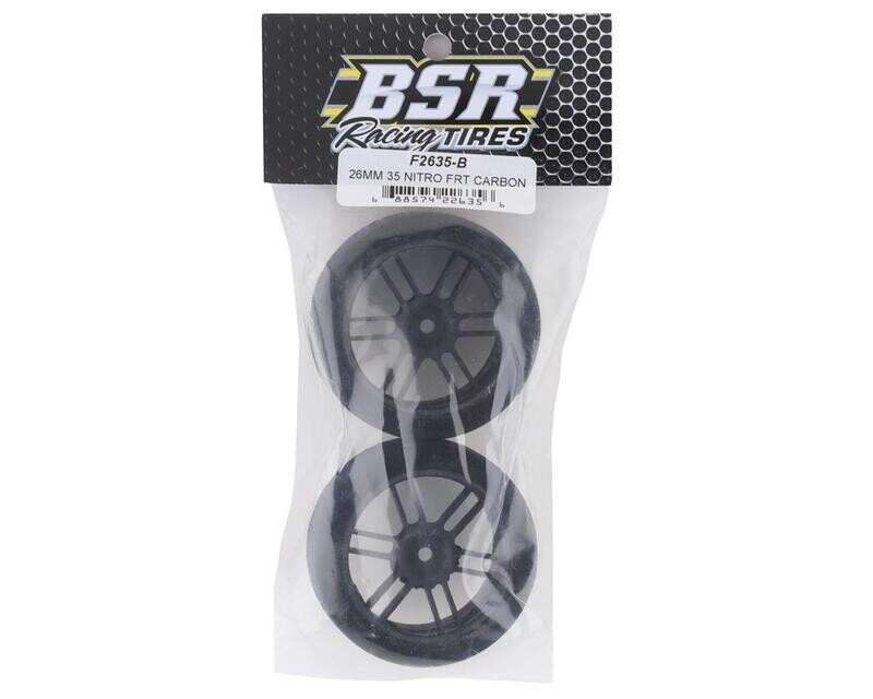 BSR Racing Nitro Touring 26mm Front Foam Tires (Black) (2) (35 Shore)