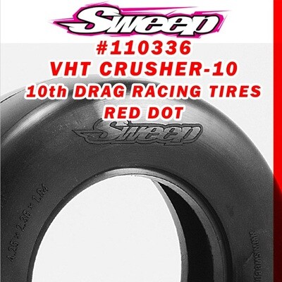 Sweep VHT Crusher-10 Rear Drag Tires (Red)
