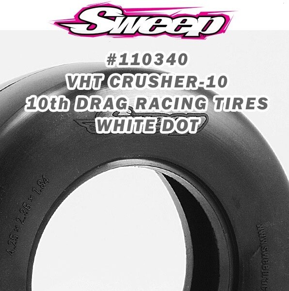 Sweep VHT Crusher-10 Rear Drag Tires (Black)
