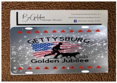Gettysburg Golden Jubilee  License Plate w/Car coaster