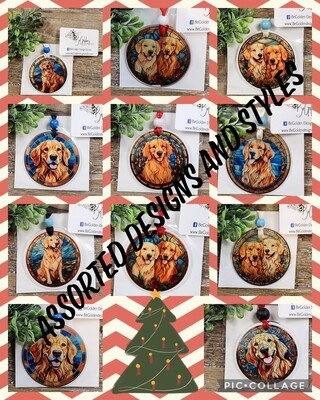 Golden Retriever Ornaments, Assorted Designs and Styles