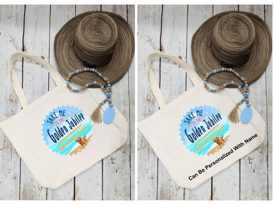 EXTRA LARGE Take Me To The Golden Jubilee --Jupiter Beach Shopping Tote Bag