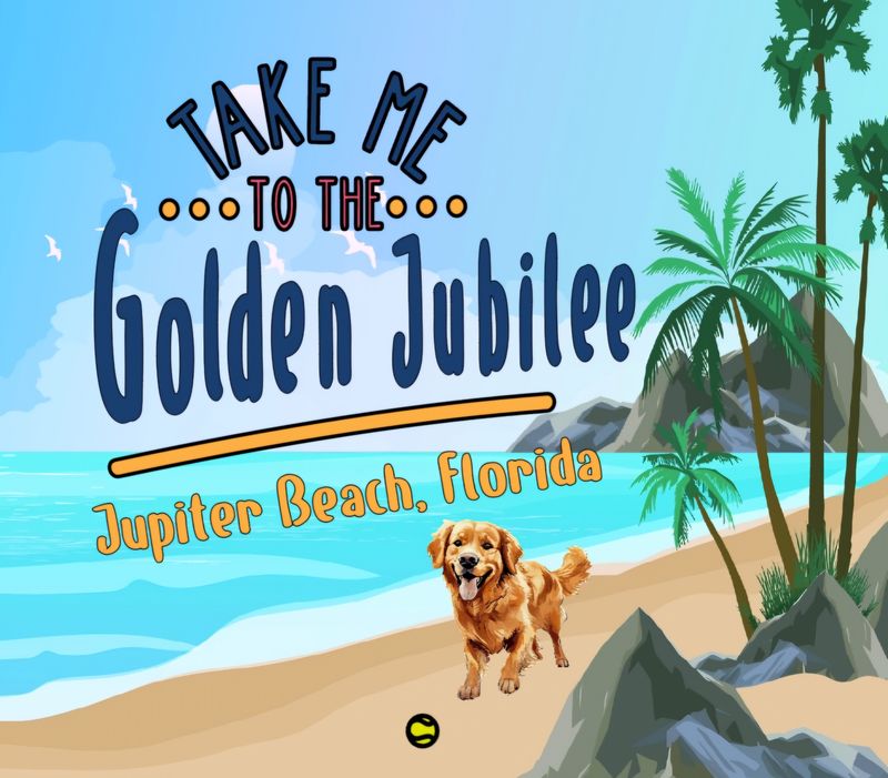 &quot;Take Me to the Golden Jubilee&quot; Tumbler, Jupiter Beach Golden Jubilee