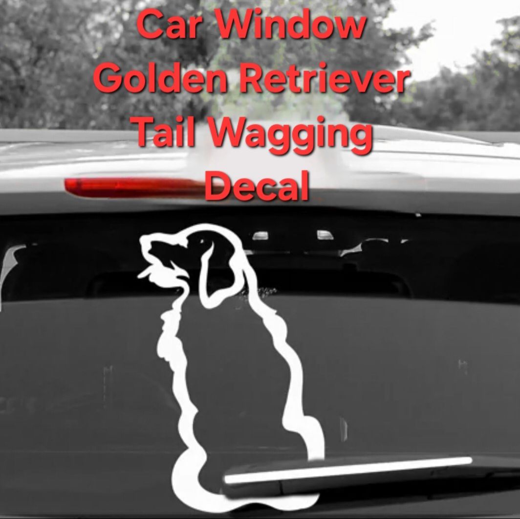 Golden Retriever Rear Windshield Wiper Decal---FREE SHIP