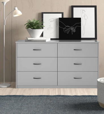 Grantville 6 Drawer 53.54&quot; W Dresser