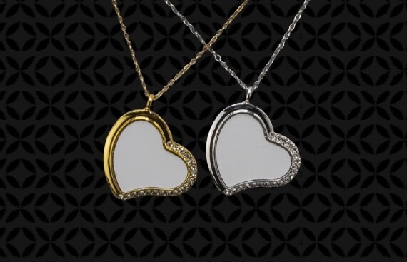 Heart Shaped Bling Necklace