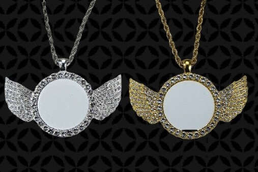 Gold Medallion Wing Necklace
