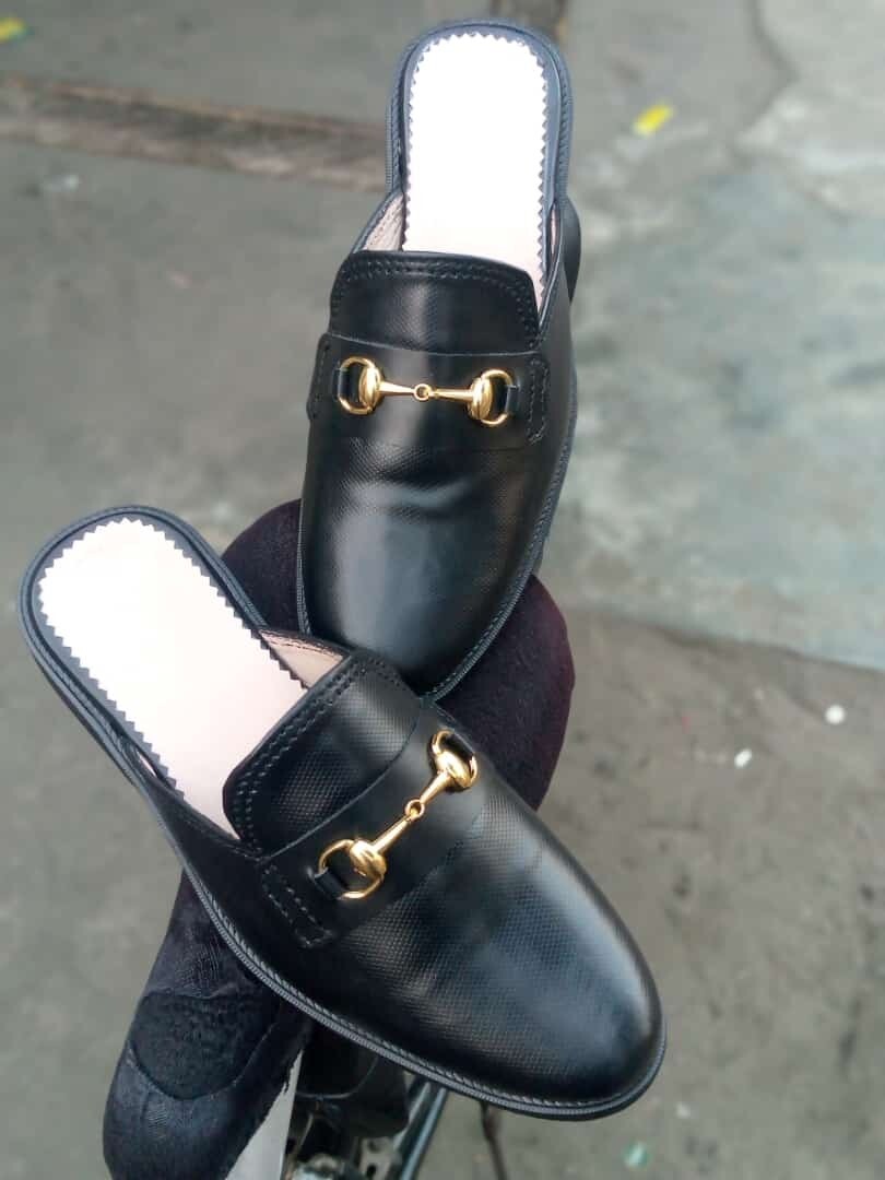 Black half cover shoe