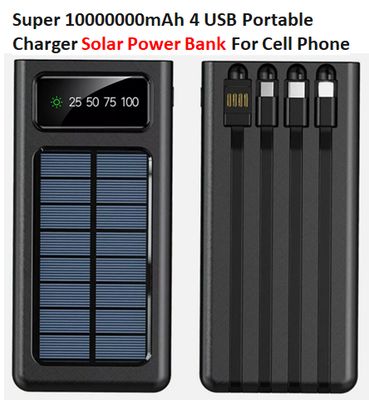 Solar Power Bank - Super 10000000mAh (WaterProof)