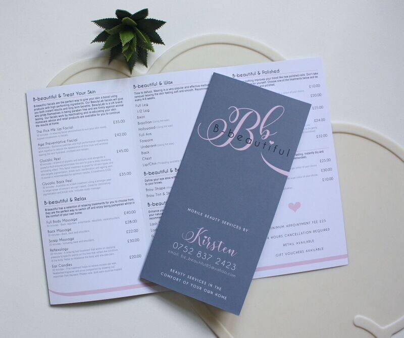 Promotional - Price List - Trifold