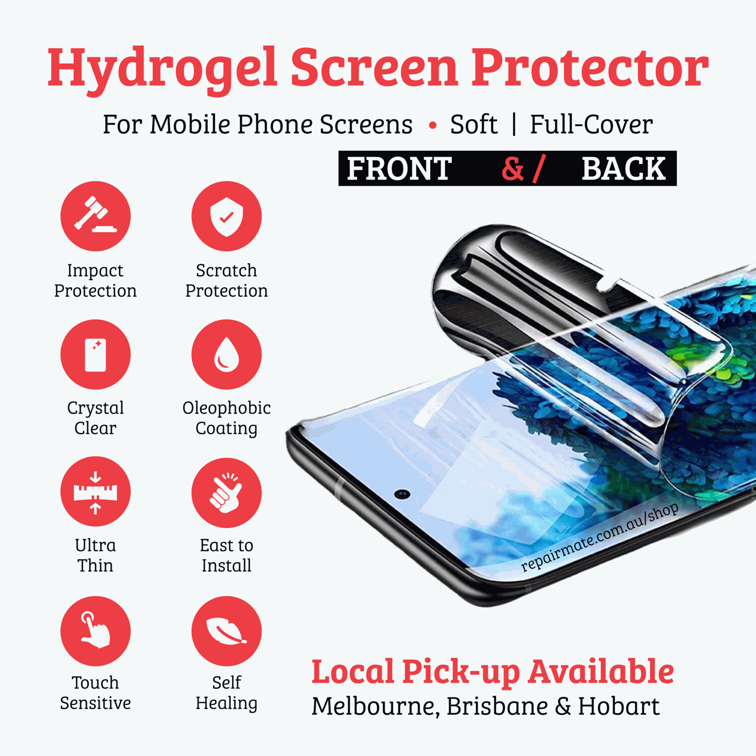 iPhone 11 Pro Max Premium Hydrogel Screen Protector [2 Pack]