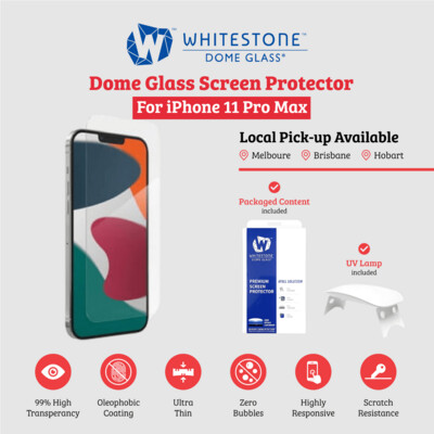 Whitestone Dome Glass Liquid Glue Screen Protector for iPhone 11 Pro Max