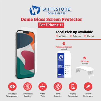 Whitestone Dome Glass Liquid Glue Screen Protector for iPhone 13
