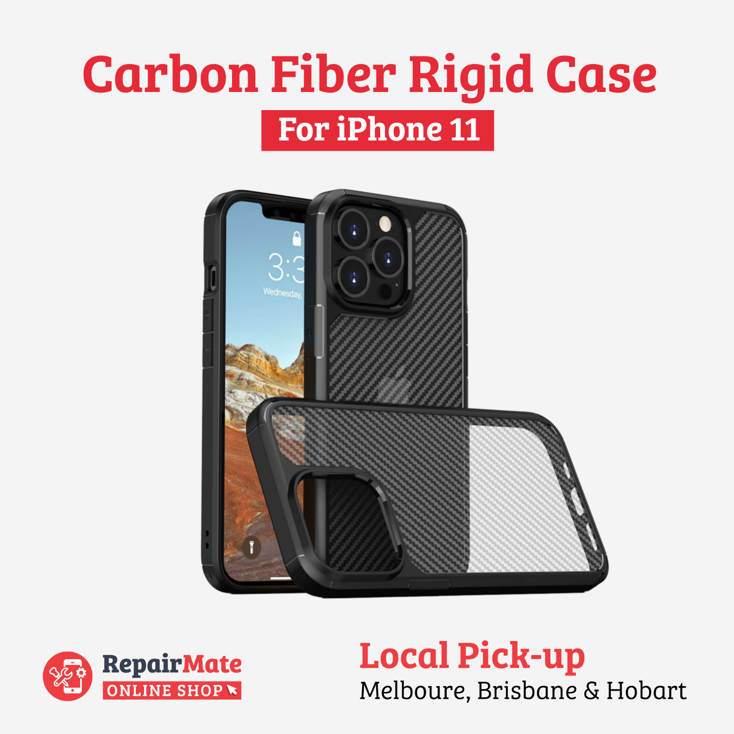iPhone 11 Carbon Fiber Rigid Case Cover