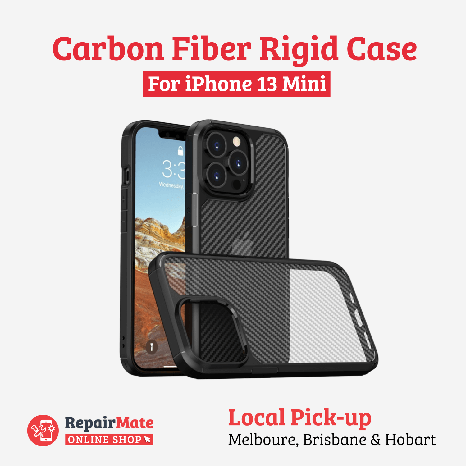 iPhone 13 Mini Carbon Fiber Rigid Case Cover