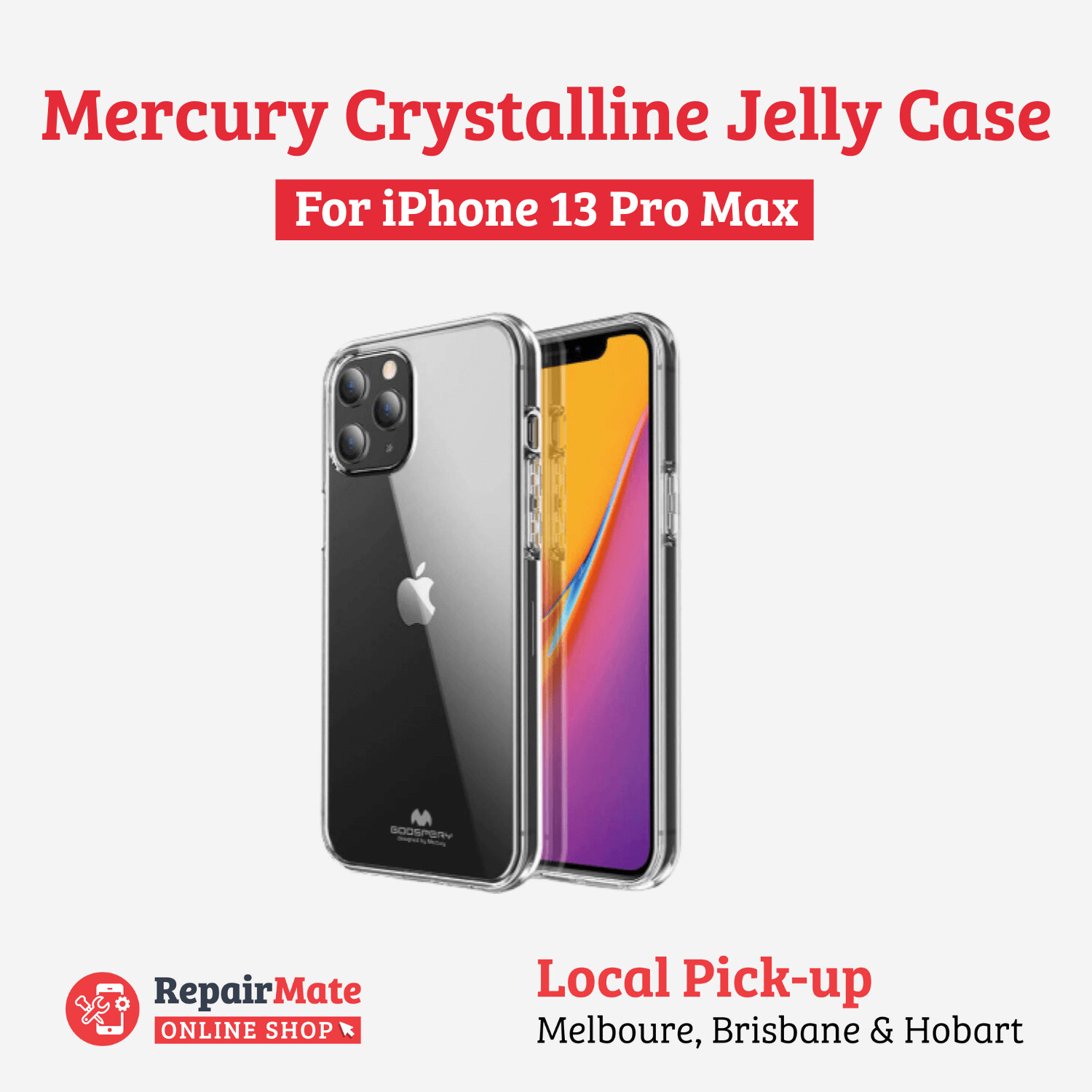 iPhone 13 Pro Max Mercury Crystalline Jelly Case Cover