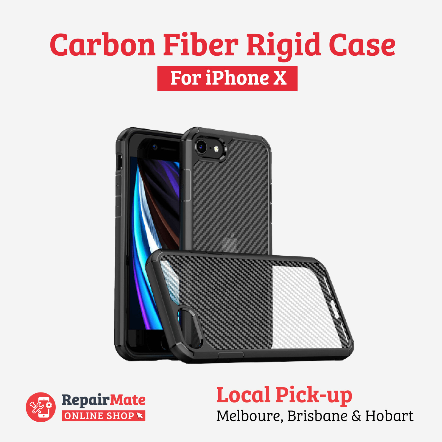 iPhone X Carbon Fiber Rigid Case Cover