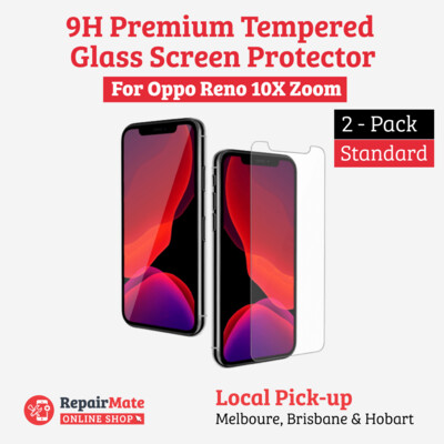 Oppo Reno 10x Zoom 9H Premium Tempered Glass Screen Protector [2 Pack]