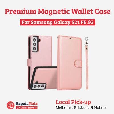 Samsung Galaxy S21 FE 5G Premium Magnetic Wallet Case Samsung Galaxy S21 FE 5G Premium Magnetic Wallet Case