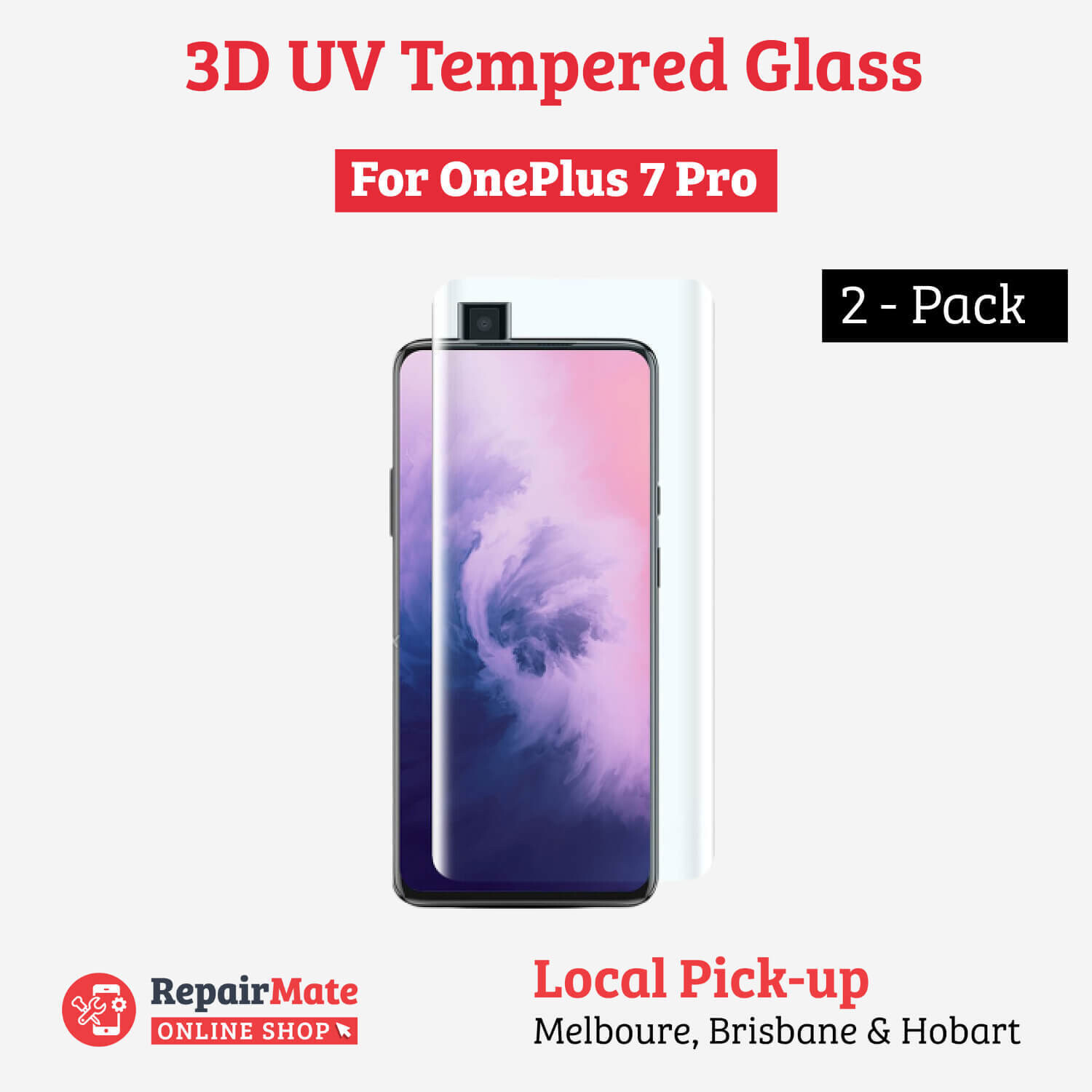 OnePlus 7 Pro 3D UV Tempered Glass