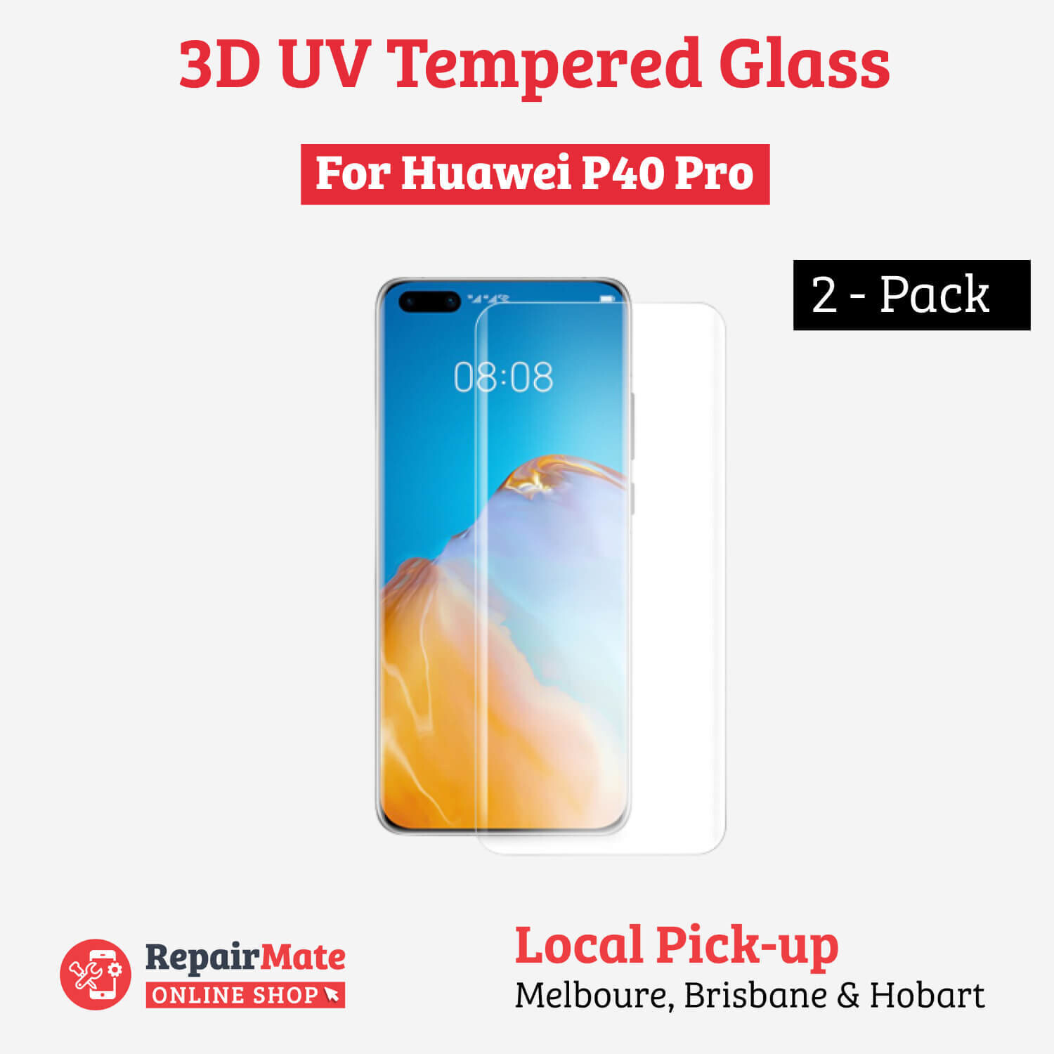Huawei P40 Pro 3D UV Tempered Glass