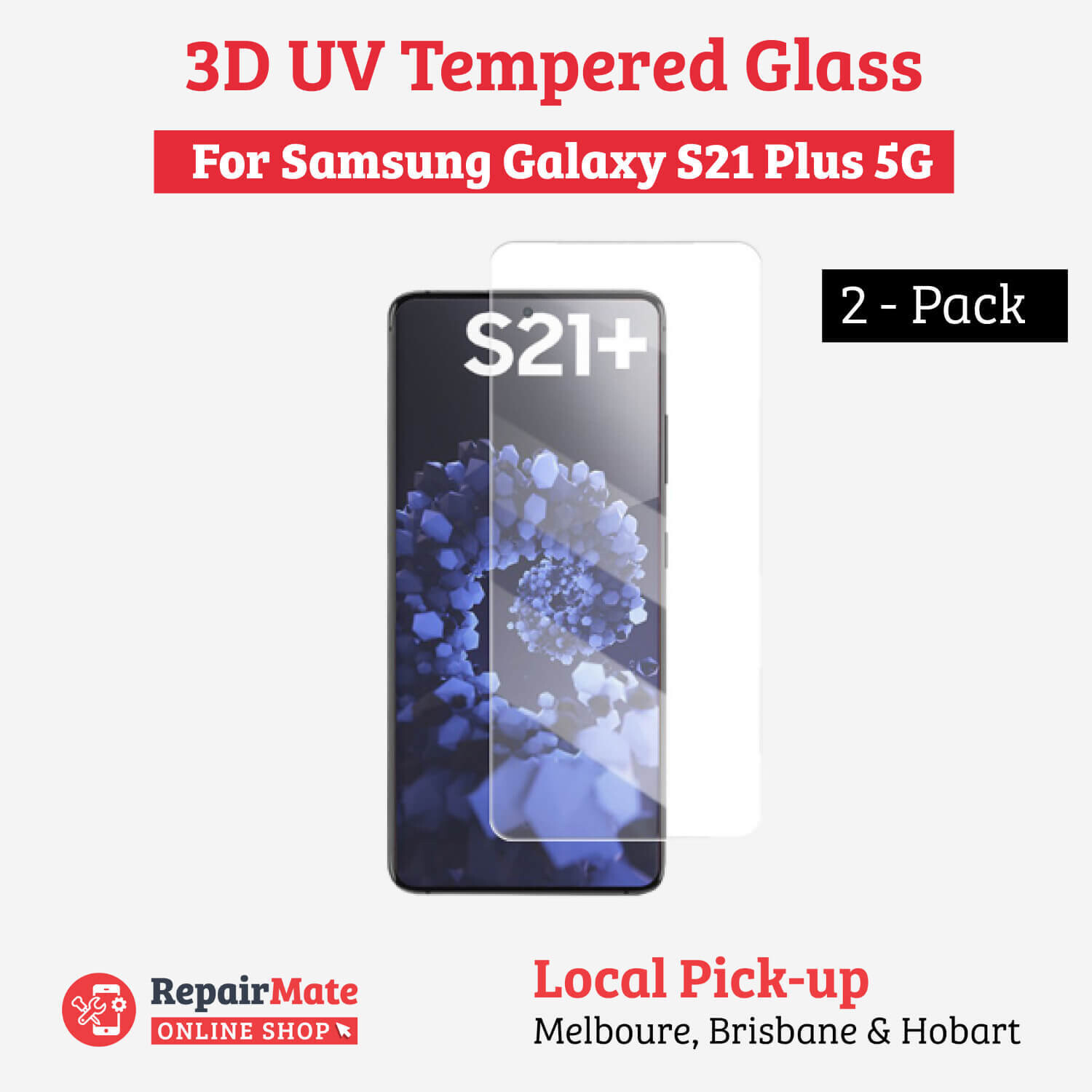Samsung Galaxy S21 Plus 5G 3D UV Tempered Glass