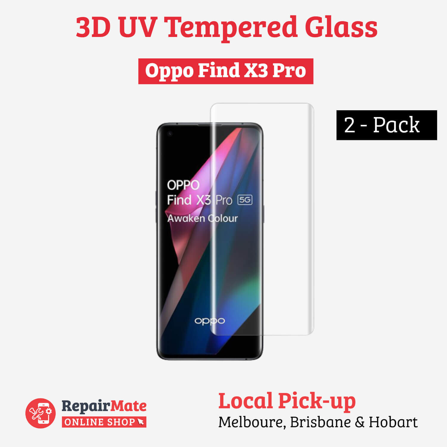 Oppo Find X3 Pro 3D UV Tempered Glass
