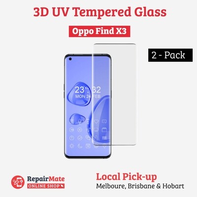 Oppo Find X3 3D UV Tempered Glass [2 Pack]