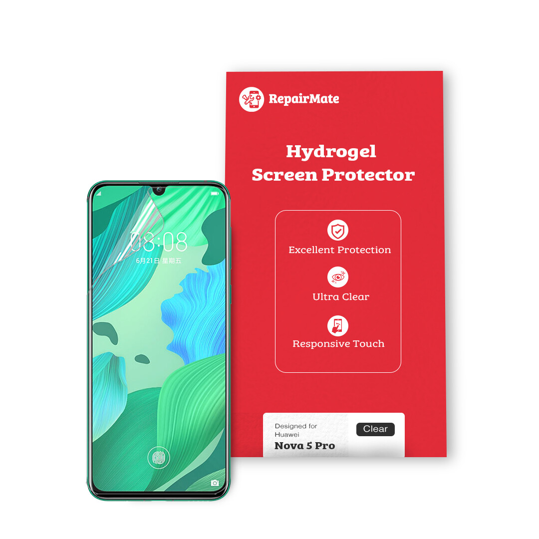 Huawei Nova 5 Pro Premium Hydrogel Screen Protector [2 Pack]