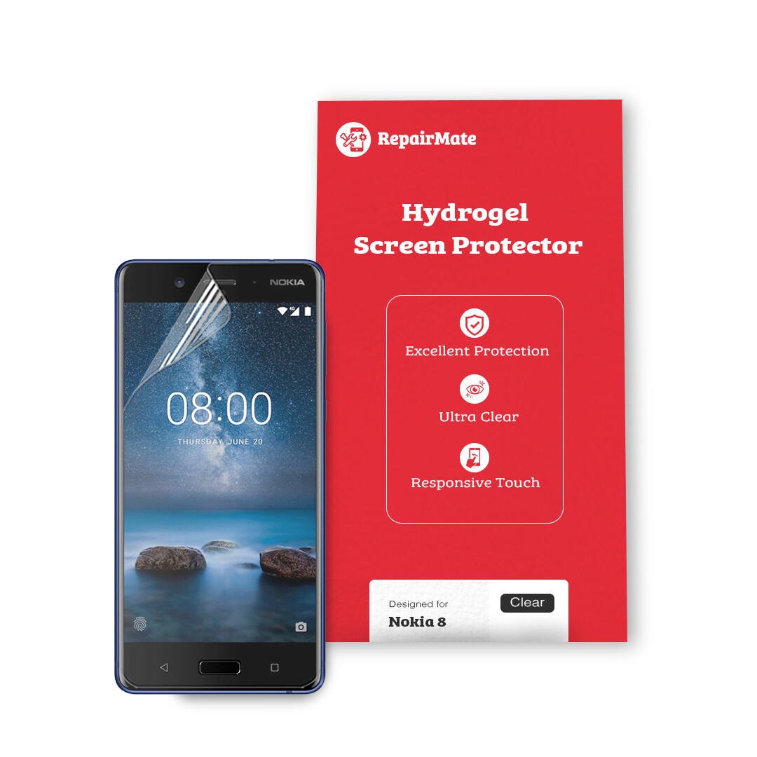 Nokia 8 Premium Hydrogel Screen Protector [2 Pack]