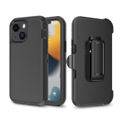 Robot Armor Hard Plastic Shockproof Case with Belt Clip for iPhone 15