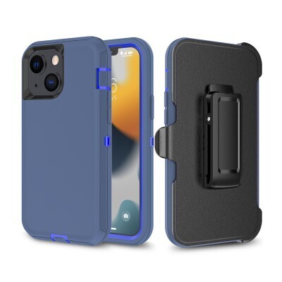 Robot Armor Hard Plastic Shockproof Case with Belt Clip for iPhone 15 Plus