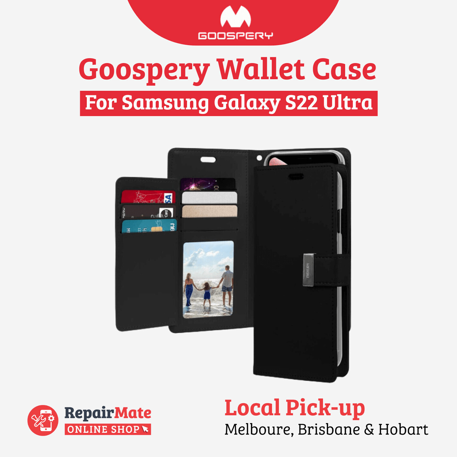Samsung Galaxy S22 Ultra Goospery Wallet Case