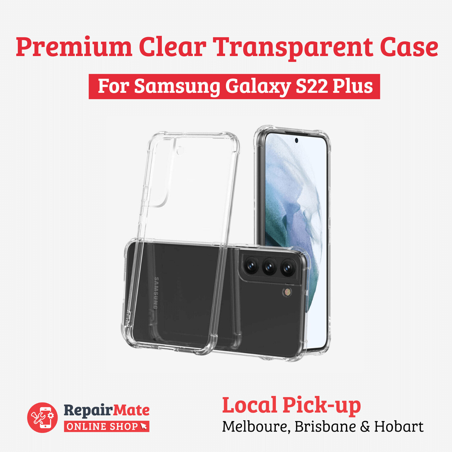 Samsung Galaxy S22 Plus Premium Clear Transparent Case Cover